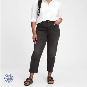 Gap high rise mom jeans washed black
